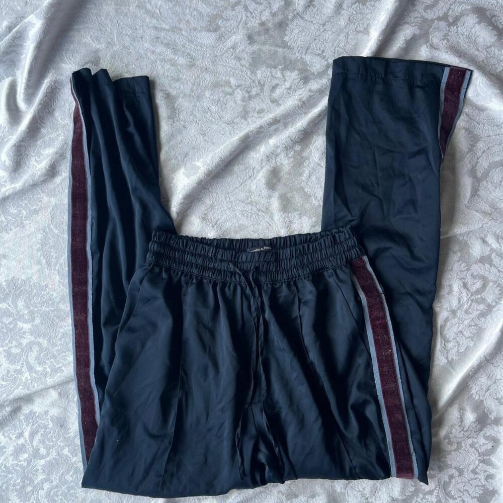 abercrombie and fitch navy striped track pants size s